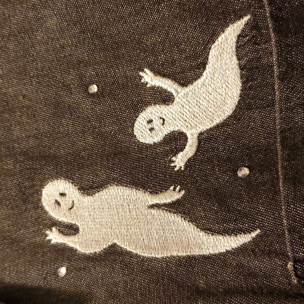 Quacker factory black denim ghost shirts Halloween Cutie Mom Costume - Picture 2 of 5